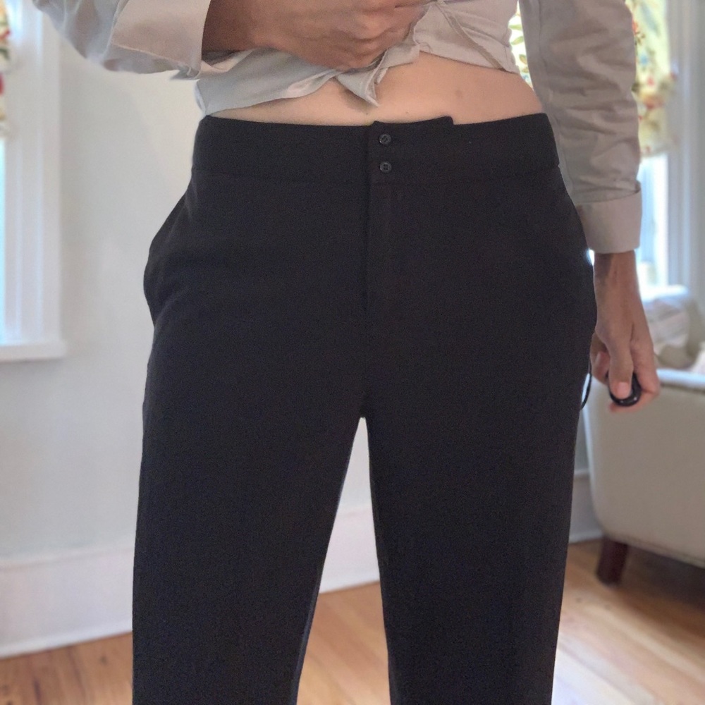 Grace Essentials 33.5 inch inseam long black dress pant stretchy